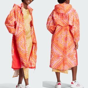 Farm Rio x Adidas XS Myshelter Windbreaker Long Jacket Soccer Brazil Pink Red